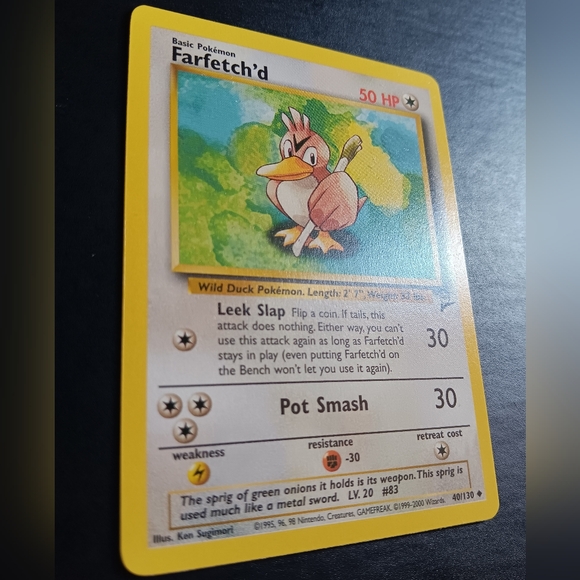 Farfetch'd Pokemon Card - Base Set 2 - NO. 40/130 Uncommon Non-Holo - Picture 4 of 9